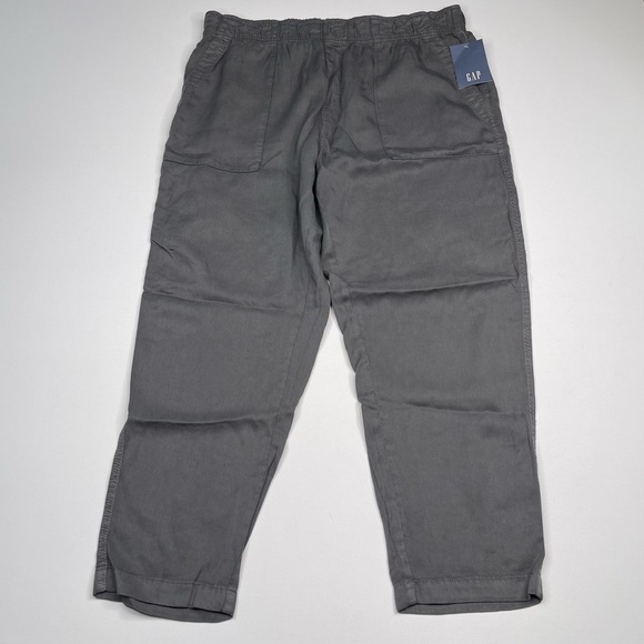 Gap Tencel Lyocell Pullon Pants Grey Beachy Comfy Resort Vacation Casual New XL - Picture 3 of 15